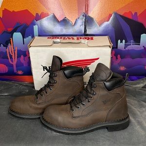 Red Wing 8 inch plain steel toe boots size 11 D oil resistant